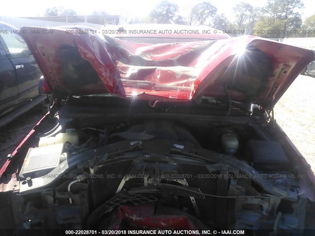 2GCEC19N351302296 - 2005 CHEVROLET SILVERADO C1500 RED photo 10