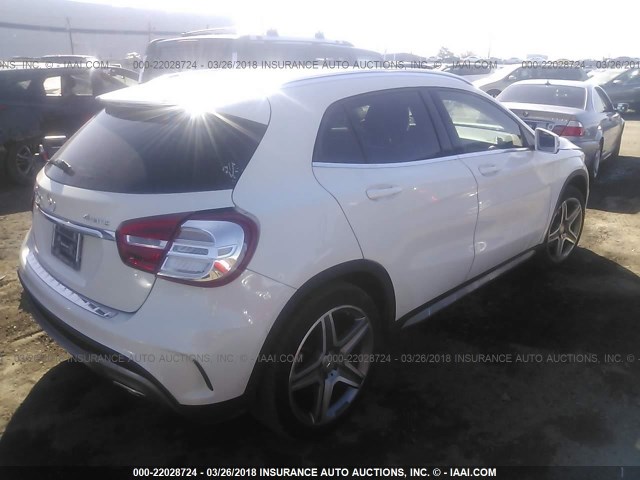 WDCTG4GB0FJ076449 - 2015 MERCEDES-BENZ GLA 250 4MATIC WHITE photo 4