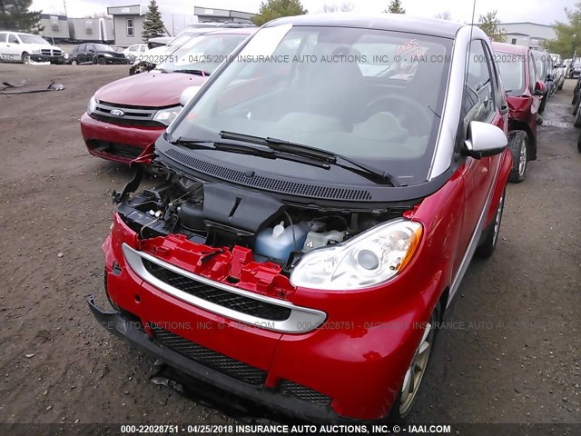WMEEJ31X89K252999 - 2009 SMART FORTWO PURE/PASSION RED photo 2