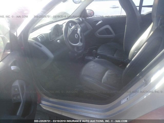 WMEEJ31X89K252999 - 2009 SMART FORTWO PURE/PASSION RED photo 5