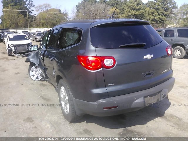 1GNLVGED0AJ204593 - 2010 CHEVROLET TRAVERSE LT GRAY photo 3