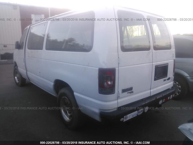 1FMNE1BW8ADA22039 - 2010 FORD ECONOLINE E150 WAGON WHITE photo 3