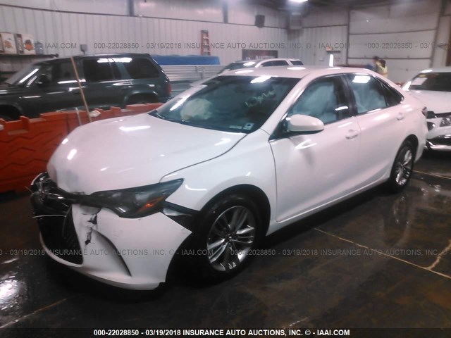 4T1BF1FK9GU185315 - 2016 TOYOTA CAMRY LE/XLE/SE/XSE WHITE photo 2