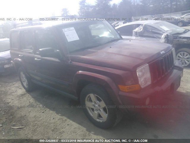 1J8HG48K66C369375 - 2006 JEEP COMMANDER RED photo 1