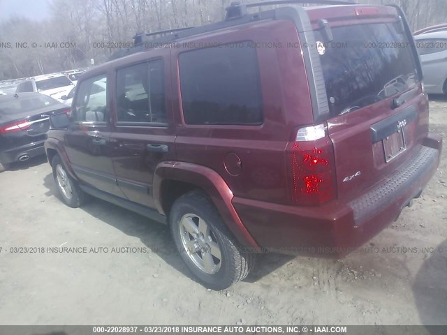 1J8HG48K66C369375 - 2006 JEEP COMMANDER RED photo 3