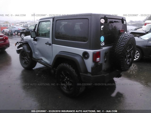 1C4AJWAG9GL145692 - 2016 JEEP WRANGLER SPORT 银色 照片 3