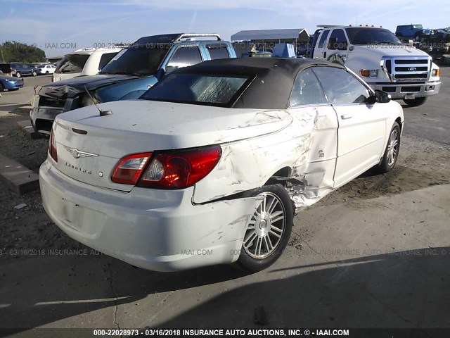 1C3LC45K38N275595 - 2008 CHRYSLER SEBRING WHITE photo 4