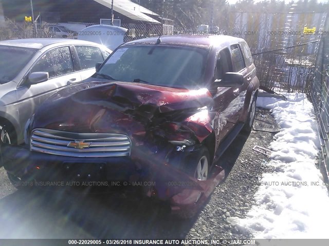3GNCA33B79S518693 - 2009 CHEVROLET HHR LS RED photo 2