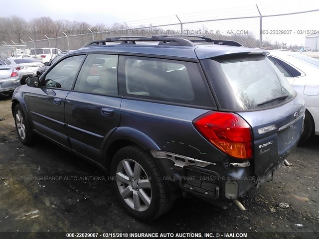 4S4BP62C067341179 - 2006 SUBARU LEGACY OUTBACK 2.5I LIMITED BLUE photo 3