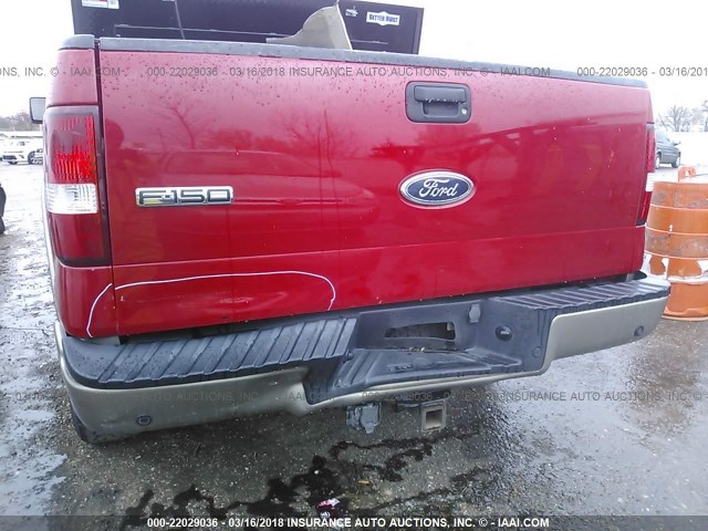 1FTPW14514KC52102 - 2004 FORD F150 SUPERCREW RED photo 6