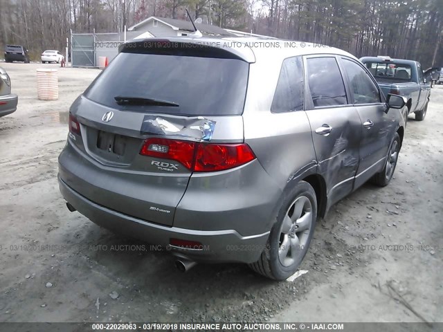 5J8TB18557A018528 - 2007 ACURA RDX TECHNOLOGY GRAY photo 4