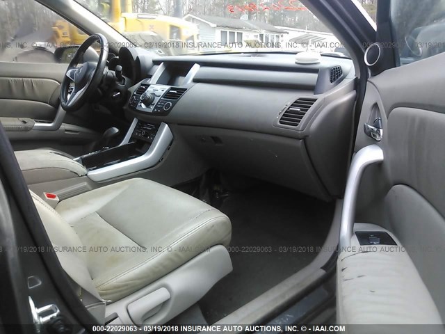 5J8TB18557A018528 - 2007 ACURA RDX TECHNOLOGY GRAY photo 5