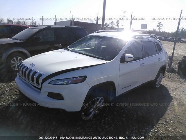 1C4PJLCB5FW683443 - 2015 JEEP CHEROKEE LATITUDE WHITE photo 2