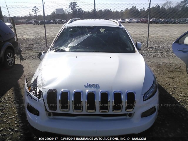 1C4PJLCB5FW683443 - 2015 JEEP CHEROKEE LATITUDE WHITE photo 6