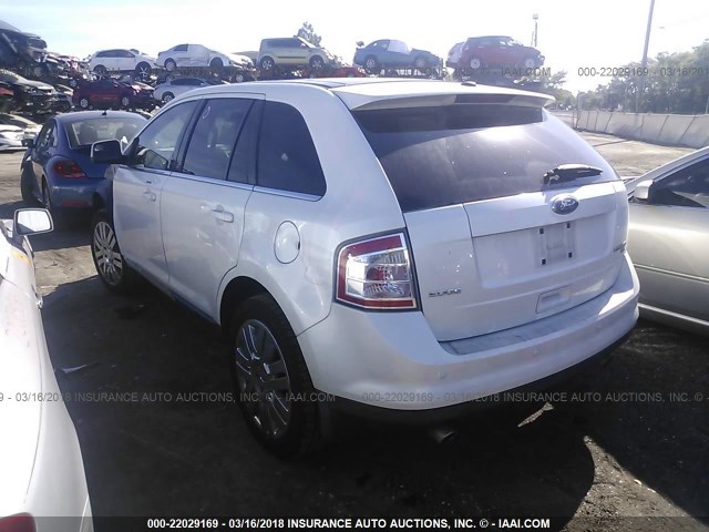 2FMDK49C59BA95663 - 2009 FORD EDGE LIMITED WHITE photo 3