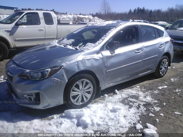 4S3GTAA63H3727075 - 2017 SUBARU IMPREZA SILVER photo 2