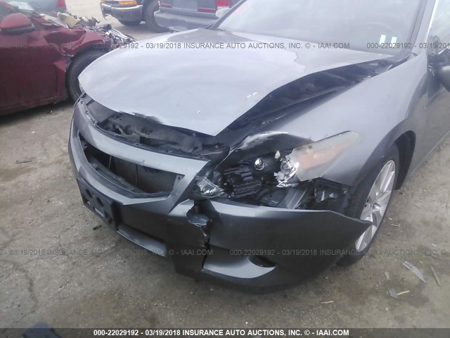 1HGCS22888A006870 - 2008 HONDA ACCORD EXL GRAY photo 6