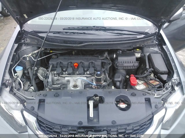 19XFB2F90DE077437 - 2013 HONDA CIVIC EXL GRAY photo 10
