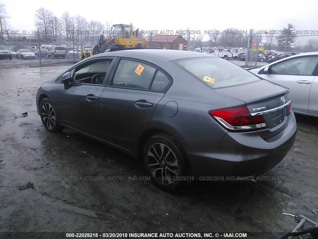 19XFB2F90DE077437 - 2013 HONDA CIVIC EXL GRAY photo 3