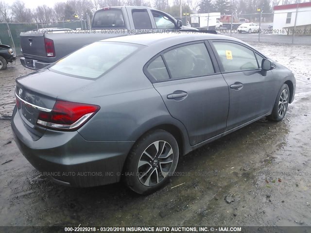 19XFB2F90DE077437 - 2013 HONDA CIVIC EXL GRAY photo 4