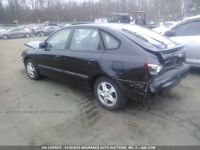 KMHDN55D83U078465 - 2003 HYUNDAI ELANTRA GLS/GT BLACK photo 3