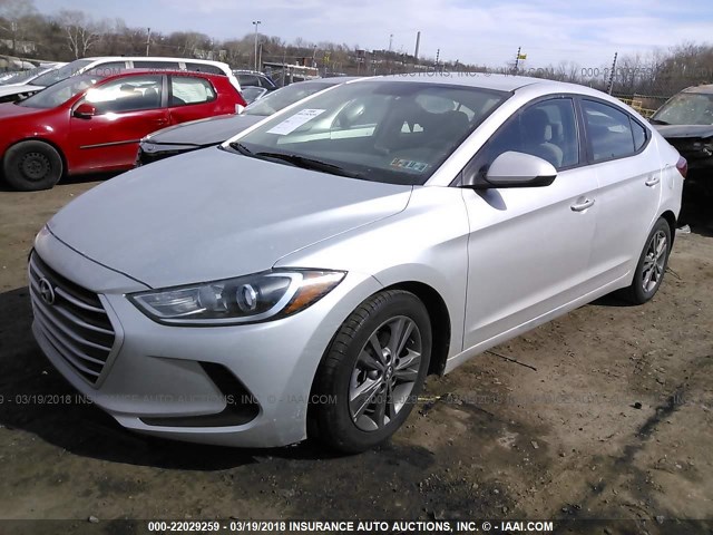 5NPD84LF0HH118629 - 2017 HYUNDAI ELANTRA SE/VALUE/LIMITED SILVER photo 2