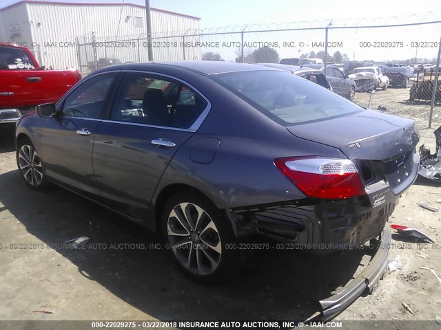 1HGCR2F56EA143863 - 2014 HONDA ACCORD SPORT 灰色 照片 3