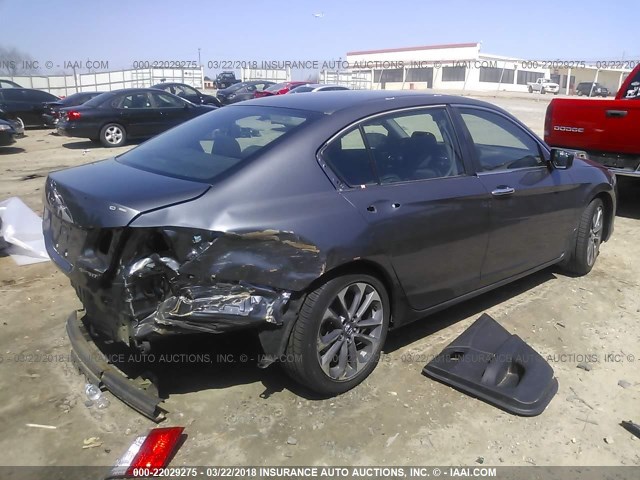 1HGCR2F56EA143863 - 2014 HONDA ACCORD SPORT 灰色 照片 4
