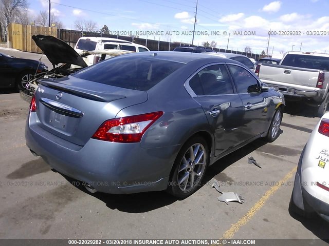 1N4AA5AP0AC802287 - 2010 NISSAN MAXIMA S/SV BLUE photo 4