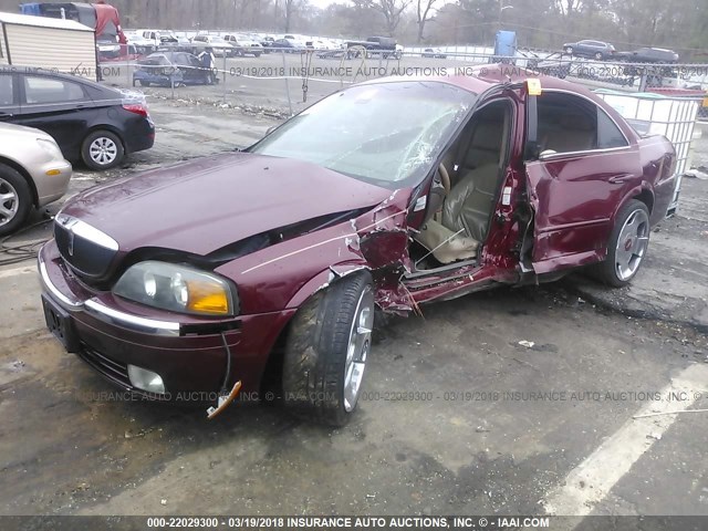 1LNHM87A7YY750752 - 2000 LINCOLN LS Qırmızı foto 2