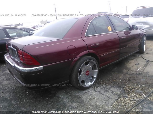 1LNHM87A7YY750752 - 2000 LINCOLN LS Qırmızı foto 4