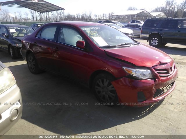 2T1BU4EE6DC925404 - 2013 TOYOTA COROLLA S/LE RED photo 1