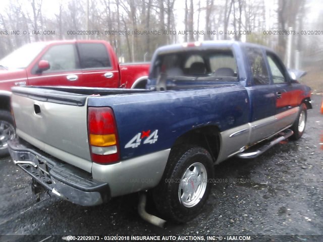 2GTEK19T721363292 - 2002 GMC NEW SIERRA K1500 BLUE photo 4