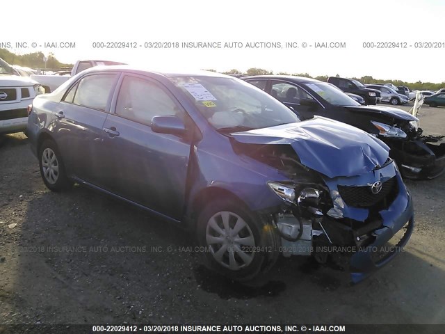 JTDBL40E89J045262 - 2009 TOYOTA COROLLA LE/XLE BLUE photo 1