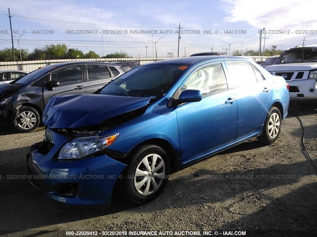 JTDBL40E89J045262 - 2009 TOYOTA COROLLA LE/XLE BLUE photo 2
