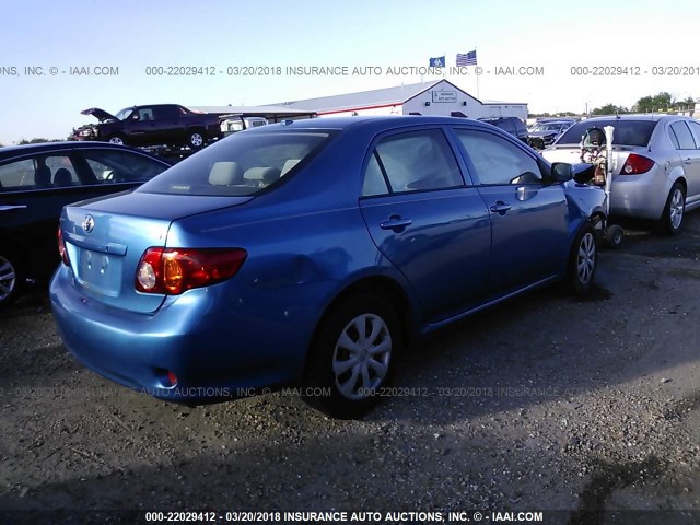 JTDBL40E89J045262 - 2009 TOYOTA COROLLA LE/XLE BLUE photo 4