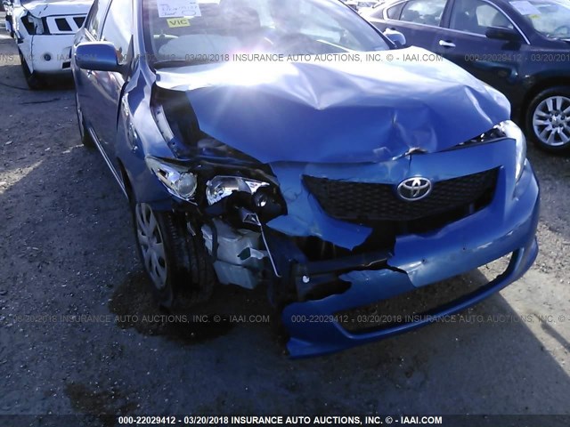 JTDBL40E89J045262 - 2009 TOYOTA COROLLA LE/XLE BLUE photo 6