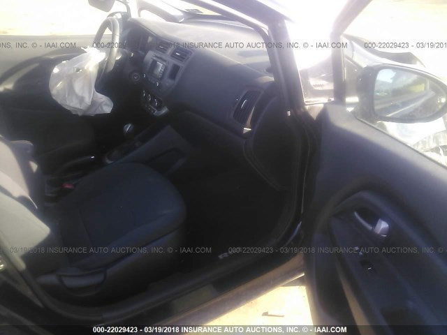 KNADN5A38D6101960 - 2013 KIA RIO EX/SX BLACK photo 5