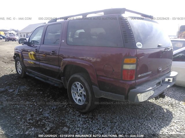 3GNFK16Z45G236550 - 2005 CHEVROLET SUBURBAN K1500 MAROON photo 3