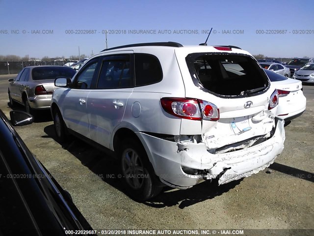 5XYZG3AB9BG069559 - 2011 HYUNDAI SANTA FE GLS WHITE photo 3