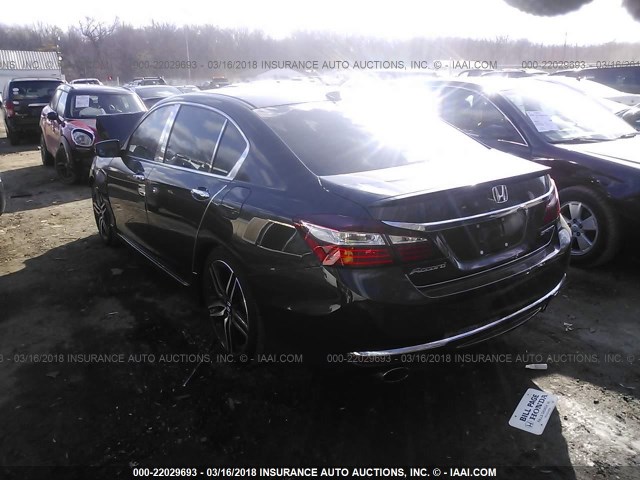 1HGCR2F52HA287771 - 2017 HONDA ACCORD SPORT BROWN photo 3