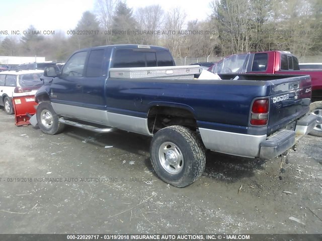 3B7KF23662M288058 - 2002 DODGE RAM 2500 BLUE photo 3