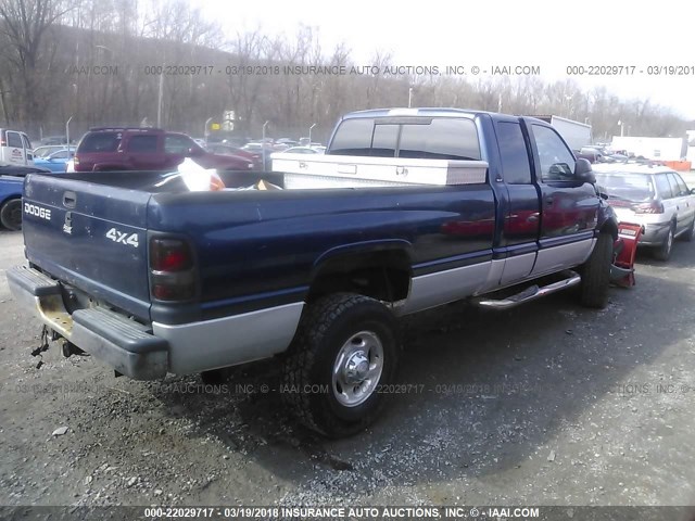 3B7KF23662M288058 - 2002 DODGE RAM 2500 BLUE photo 4