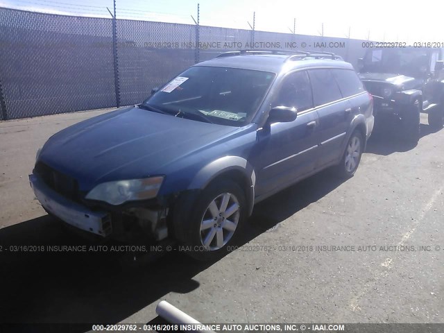 4S4BP61C567359565 - 2006 SUBARU LEGACY OUTBACK 2.5I BLUE photo 2