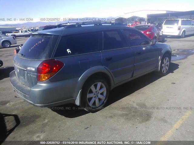 4S4BP61C567359565 - 2006 SUBARU LEGACY OUTBACK 2.5I BLUE photo 4