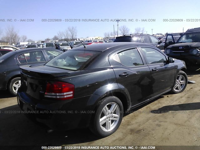 1B3LC56K78N615798 - 2008 DODGE AVENGER SXT BLACK photo 4