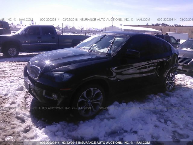 5UXFG8C59DL590911 - 2013 BMW X6 XDRIVE50I BLACK photo 2