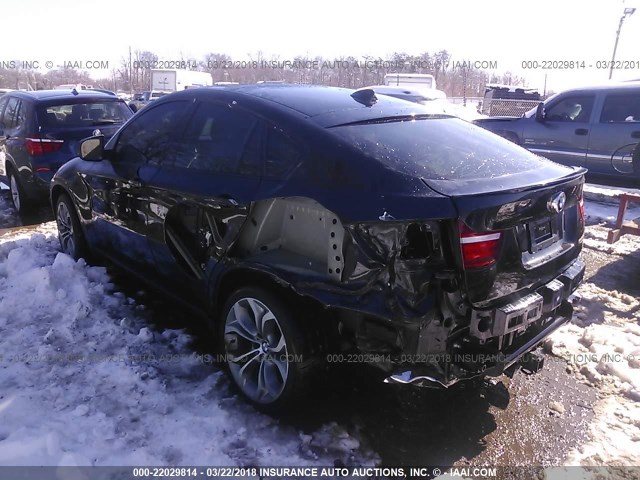 5UXFG8C59DL590911 - 2013 BMW X6 XDRIVE50I BLACK photo 3