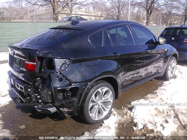 5UXFG8C59DL590911 - 2013 BMW X6 XDRIVE50I BLACK photo 4
