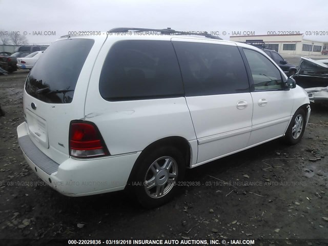 2FMZA52234BA26737 - 2004 FORD FREESTAR SEL WHITE photo 4